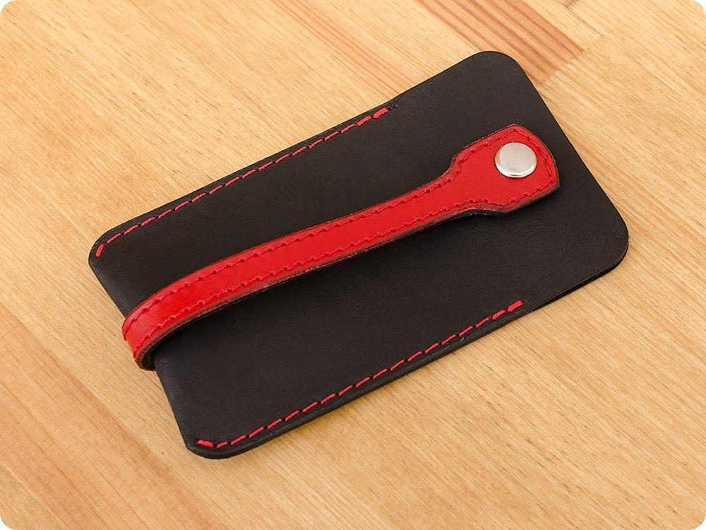 Ключница кожаная 1.0 Черный/Красный (A-026102) - фото 4