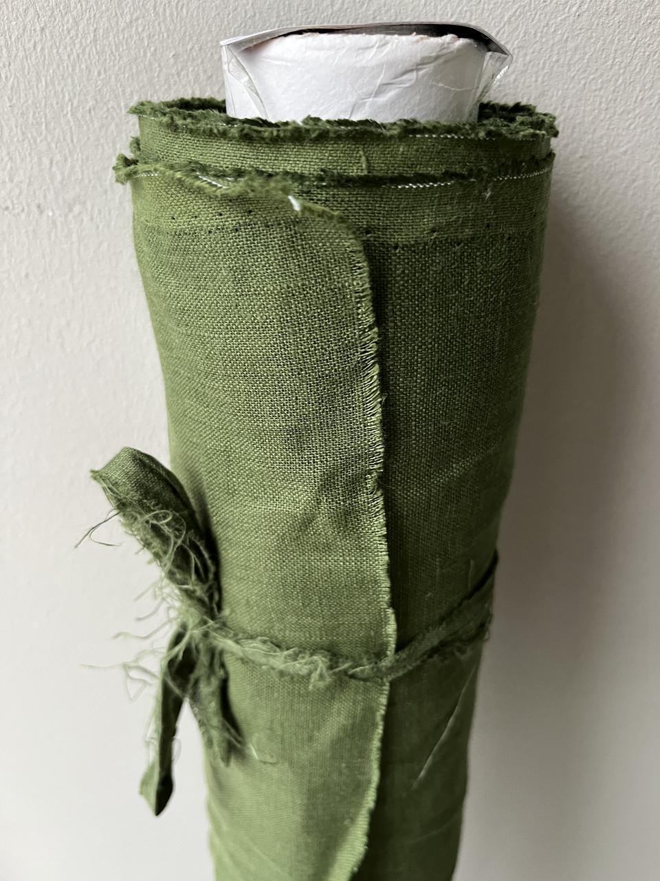 Ткань костюмная LINEN PLUS LINET-372 100% лен 150 см Зеленый - фото 3