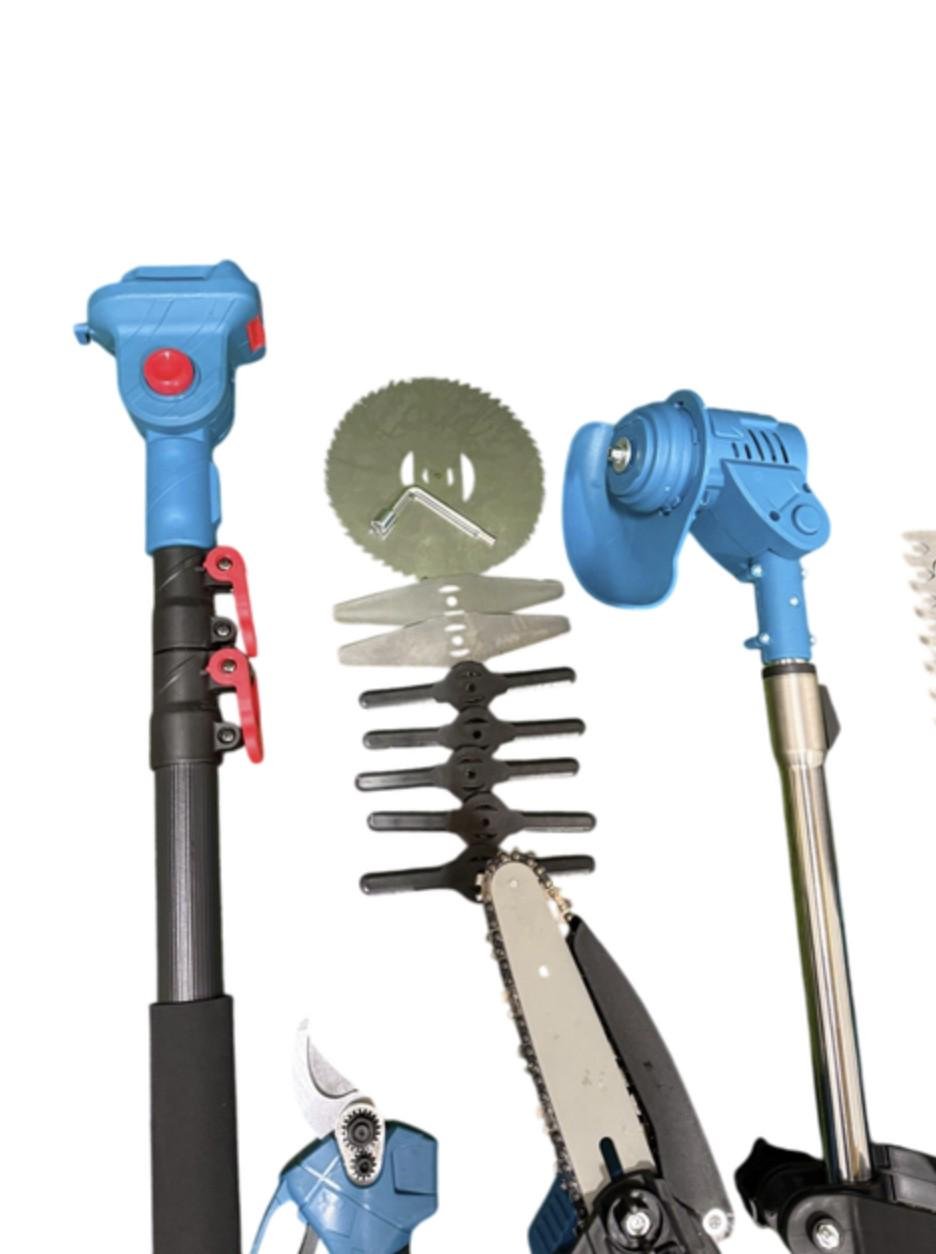 Садовий набір акумуляторний KRAFFTEC секатор/міні-пила/тример/повітродувка 48V 4в1 (30766602) - фото 9