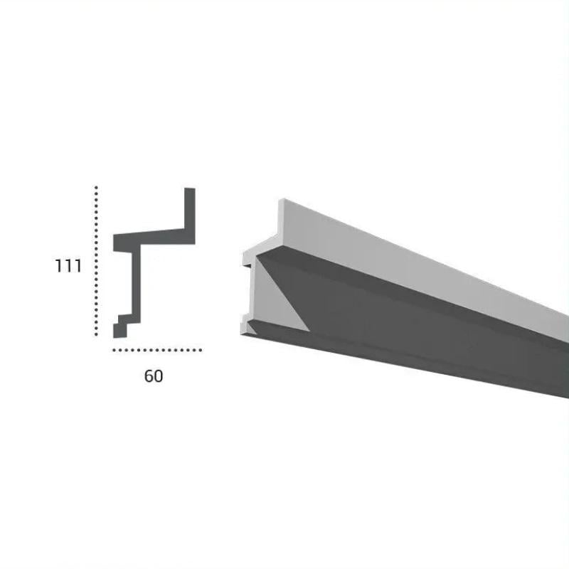 Молдинг поліуретановий Tesori для LED освітлення 111x60x2000 мм (KF 705) - фото 2