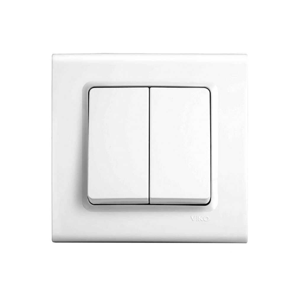 Выключатель VIKO Linnera двухклавишный Белый (21284-е)