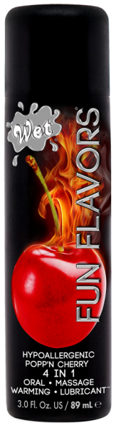 Розігріваючий їстівний лубрикант Wet Fun Flavors 4в1 Вишня 89 мл