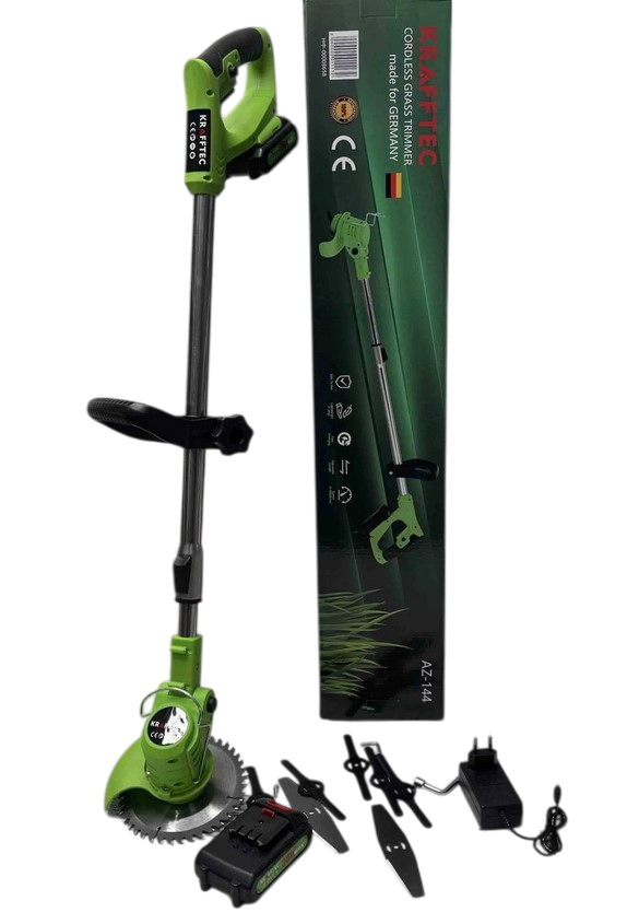 Тример садовий акумуляторний KRAFFTEC AZ-144 48V 4AP (4377)