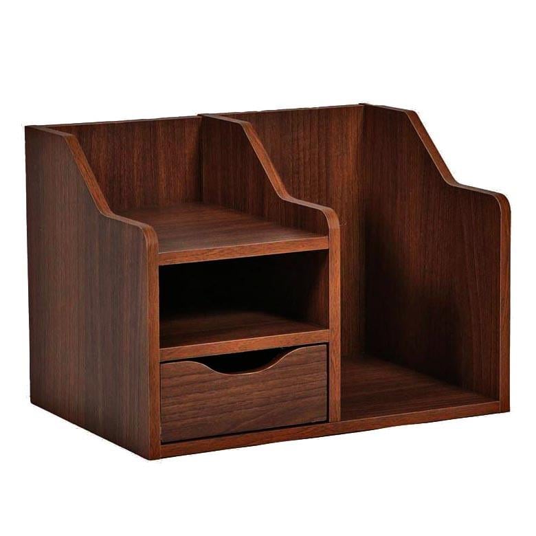 Полка книжная настольная из дерева Альфен Терракот (КПА-026332)