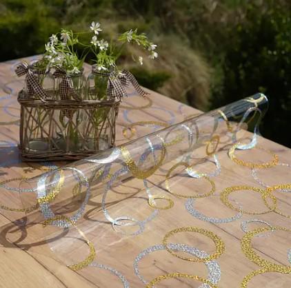 Мягкое стекло лазер Oncu Grup 800 мкм 80х120 см Прозрачно-золотой (4070-G)