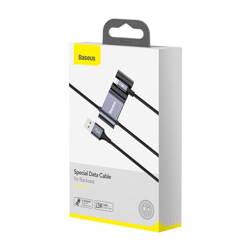 Кабель BASEUS Special Data Cable Lightning USB-A to Lightning 1,2 м 12 Вт 2.4А Black (CALHZ-01) - фото 3 Кабель BASEUS Special Data Cable Lightning USB-A to Lightning 1,2 м 12 Вт 2.4А Black (CALHZ-01) - фото 3