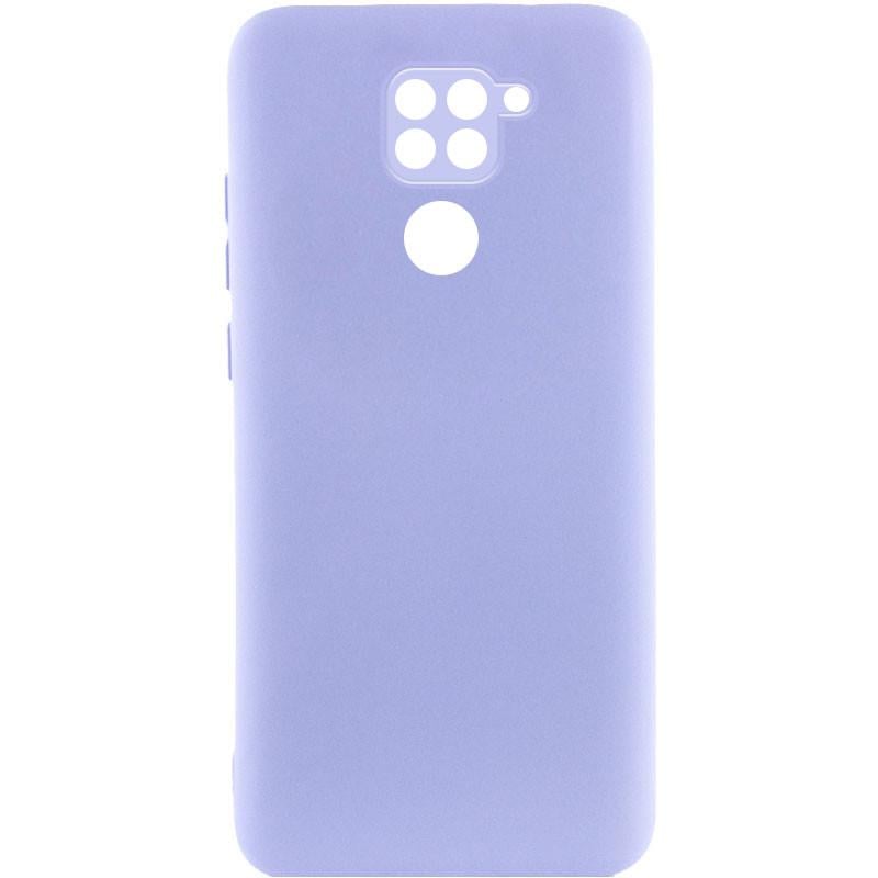 Противоударный чехол TPU GETMAN Liquid Silk Full Camera для Xiaomi Redmi Note 9 / Redmi 10X Сиреневый / Dasheen