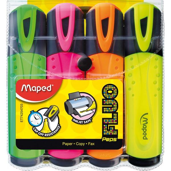 Маркер Maped Fluo Peps Classic, 4шт. (MP.742547)