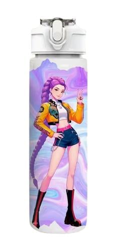 Детская бутылка для воды с трубочкой KPop Demon Hunters 750 мл (35110160)