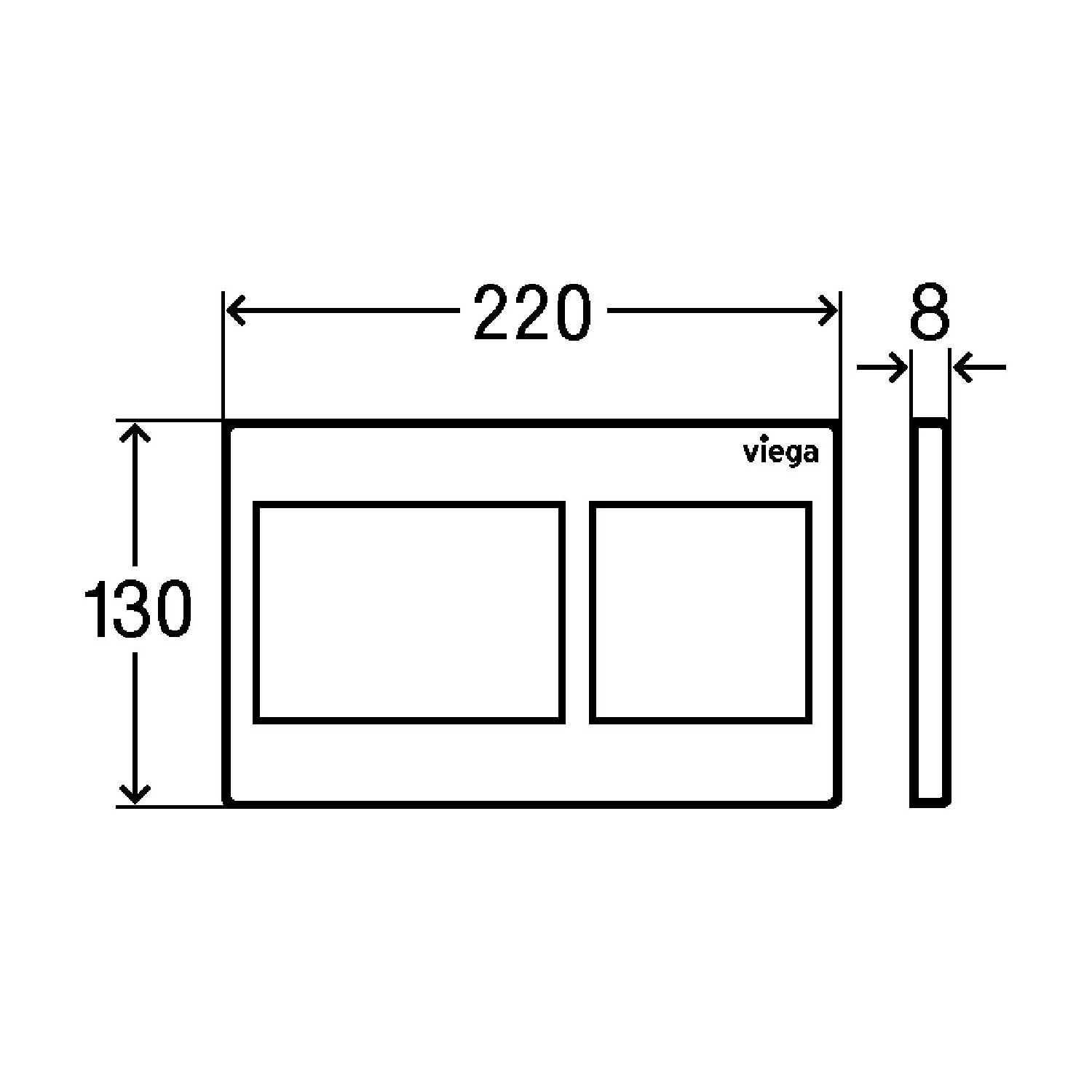 Кнопка зливу для інсталяції Viega Prevista Visign for Style 21 773243 матована Хром (75520) - фото 3