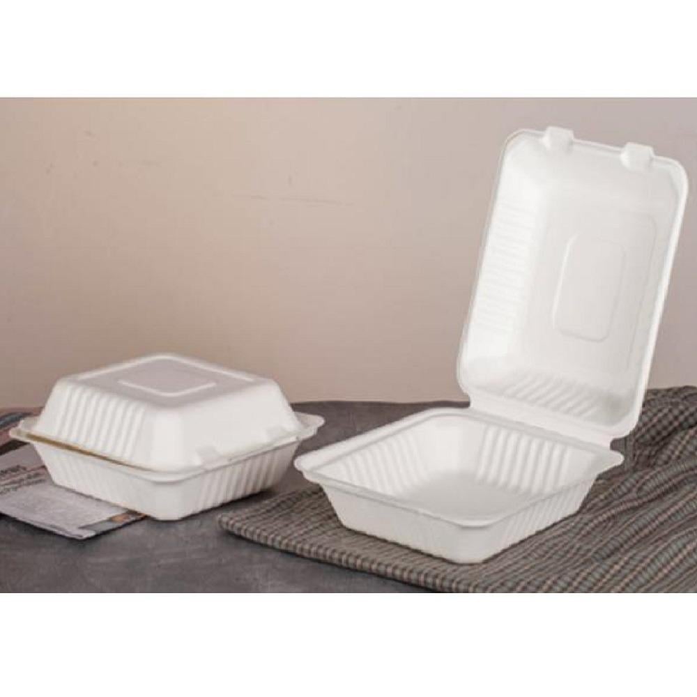 Ланч-бокс одноразовый Эко Багасса 8" 20х20х7,5 см (R33377-8) Ланч-бокс одноразовый Эко Багасса 8" 20х20х7,5 см (R33377-8)