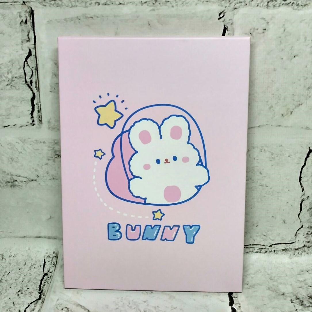 Зеркало косметическое настольное/дорожное Зайчик 18х12,8 см Розовый (14368219-3)