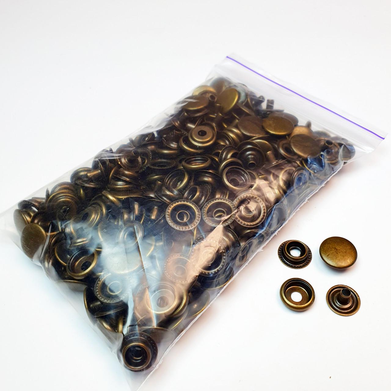 Кнопка металева кільцева Strong Dash Каппа 15 мм 100 шт. Антик