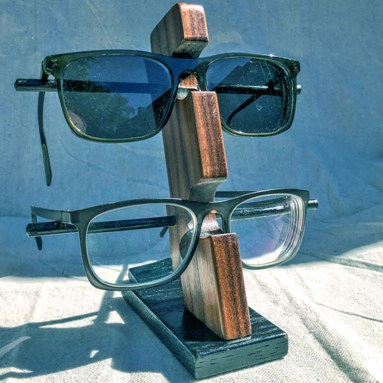 Органайзер для очков из дерева Милиси 2 Капучино/Венге (ОЧК-20300912)