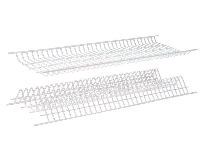 Сушилка для посуды фасад 800 2 полки 1 поддон и 8 креплений Белый (08424) Сушилка для посуды фасад 800 2 полки 1 поддон и 8 креплений Белый (08424)