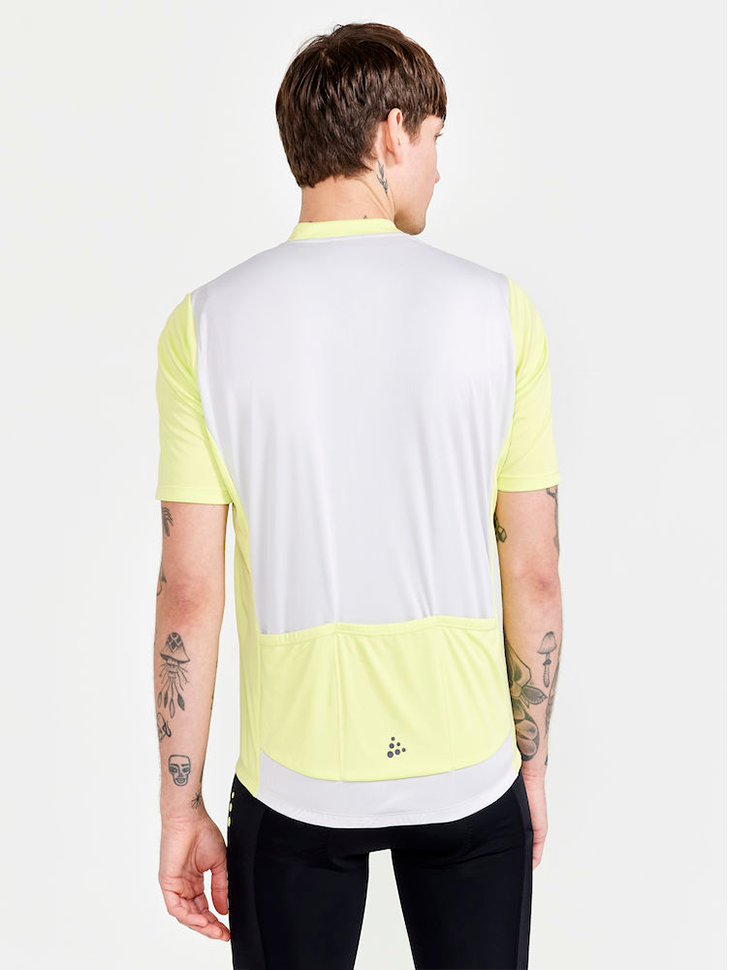 Мужская велофутболка СRAFT Core Endurance Logo Jersey 1910528-541914 M White/Yeze - фото 3