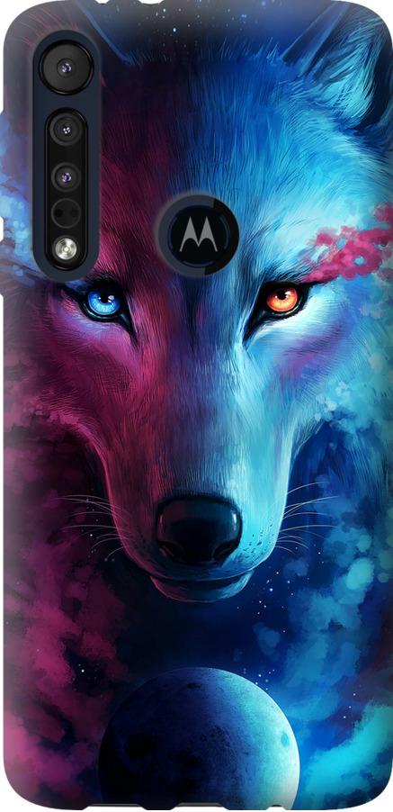 Чехол на Motorola One Macro Арт-волк (3999u-1812-42517)
