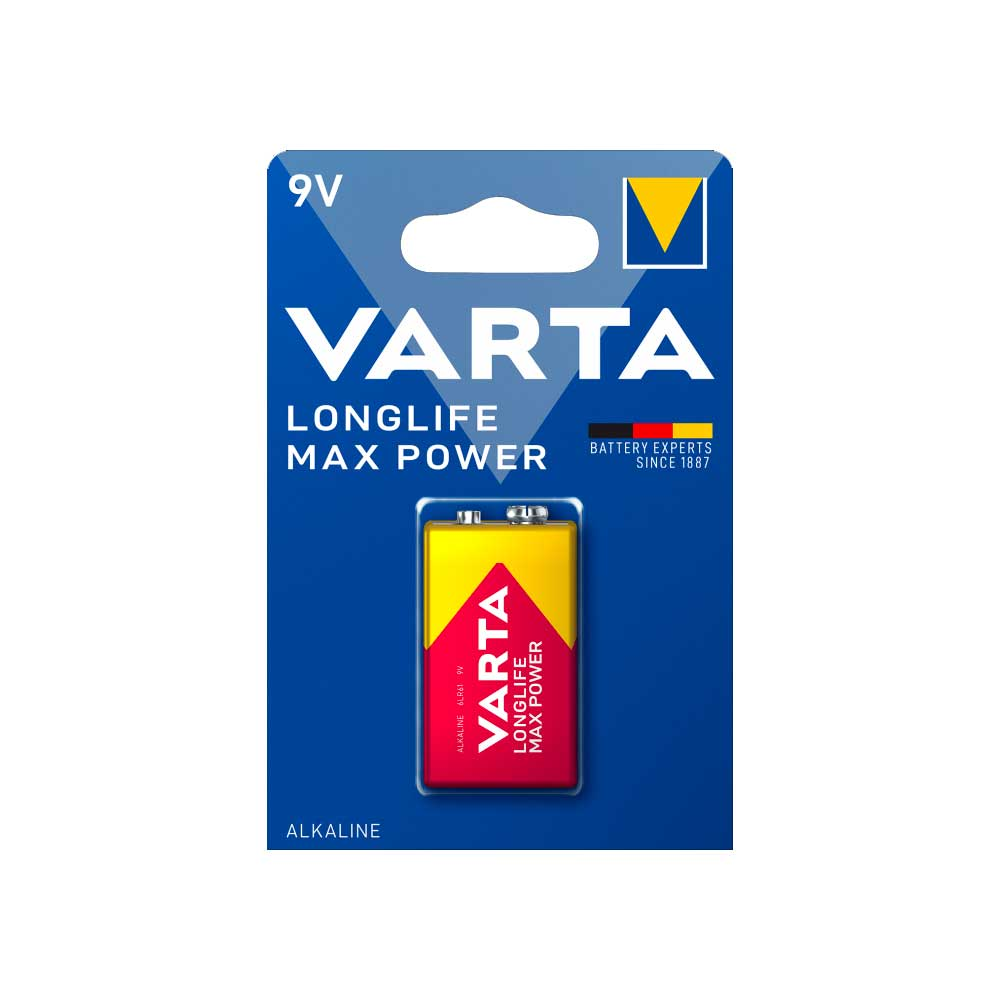 Батарейка Varta Крона MAX Power 9 V Червоний