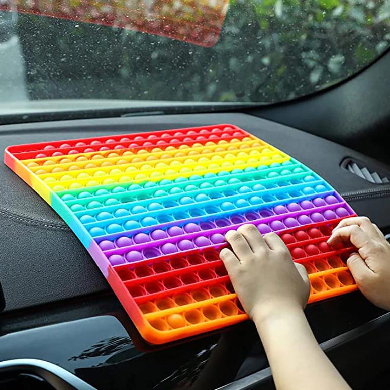 Іграшка антистрес Raibow Square Pop It квадрат 30х30 см Різнокольоровий (VA-1430293420) - фото 4