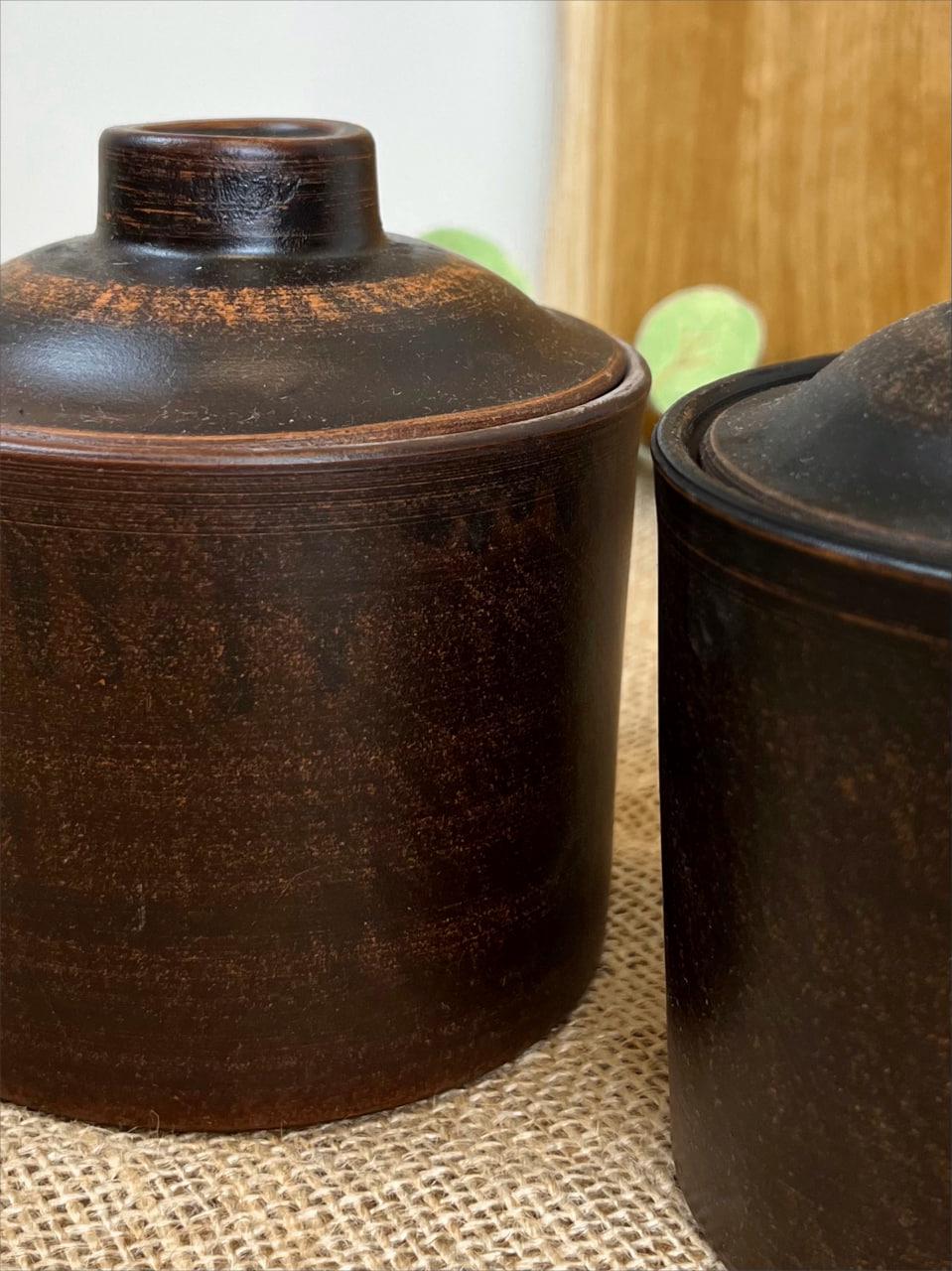 Набір для спецій керамічний гладкий глиняний 0,7 л (3003-30) - фото 3 Набір для спецій керамічний гладкий глиняний 0,7 л (3003-30) - фото 3