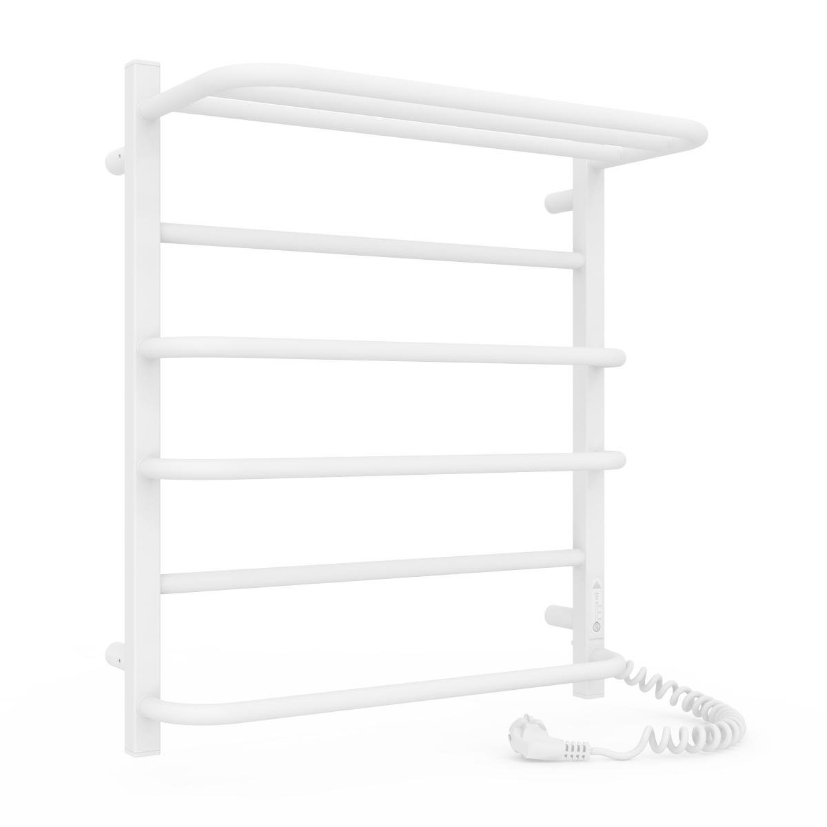 Рушникосушарка електрична Laris Зебра Комфорт ЧФ6 сталева 500х600 мм з полицею та правим підключенням Білий (132-127-73207783) - фото 1