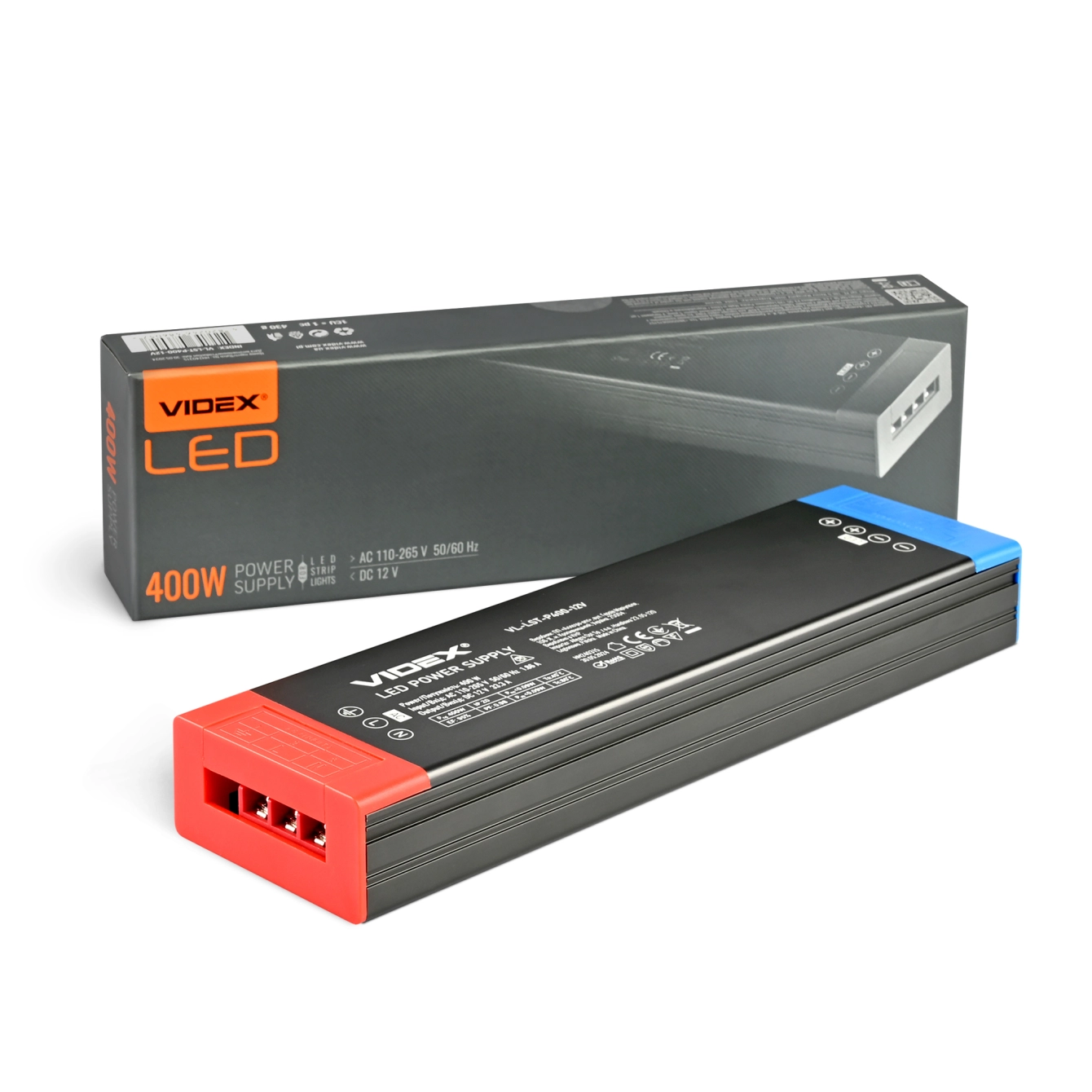 Блок питания для LED ленты Videx DC12V 33,3A 400W IP20 (VL-LST-P400-12V)