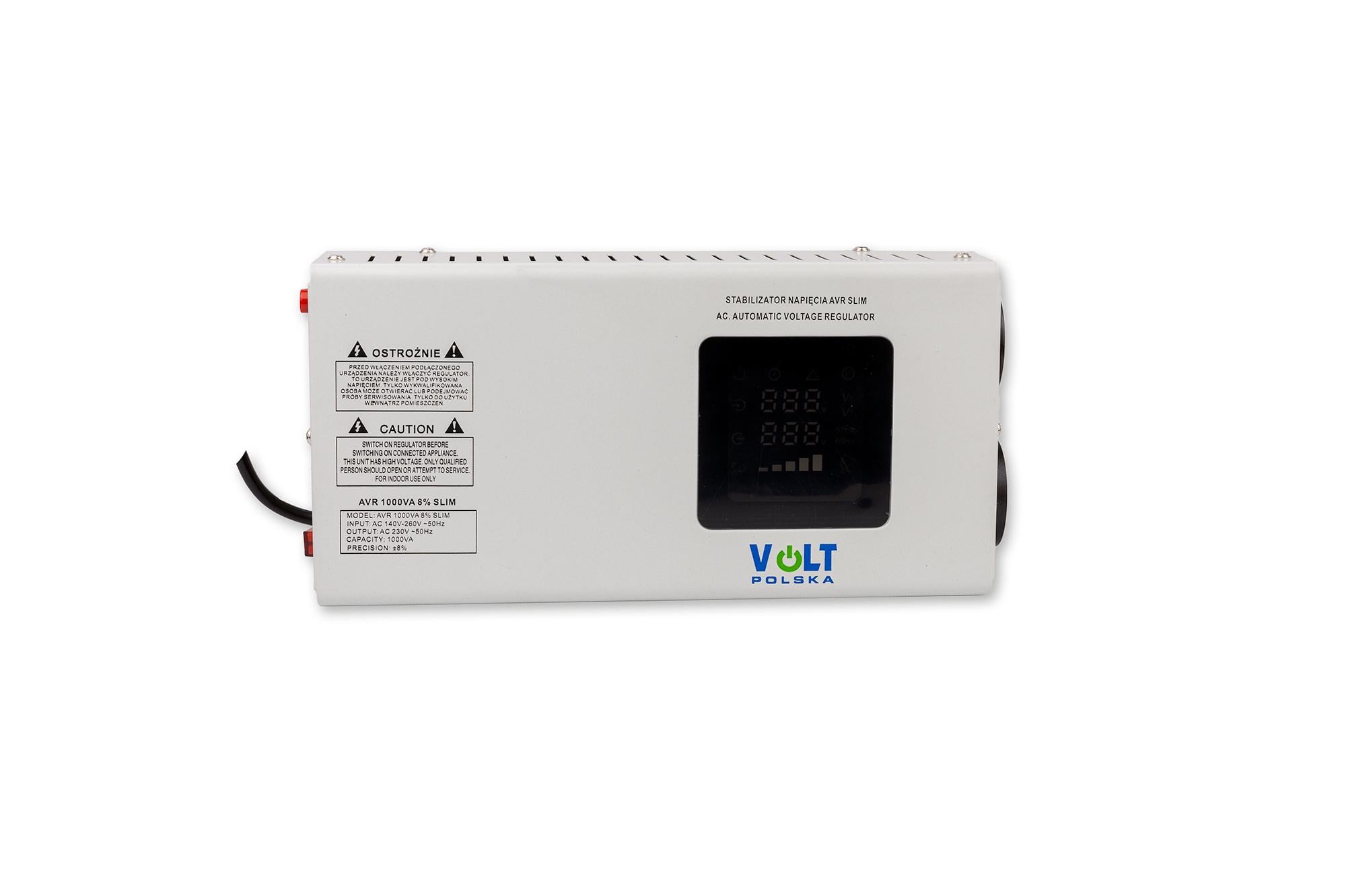 Стабилизатор напряжения Volt Polska SLIM AVR 1000VA 8% (5AVRZS1000)