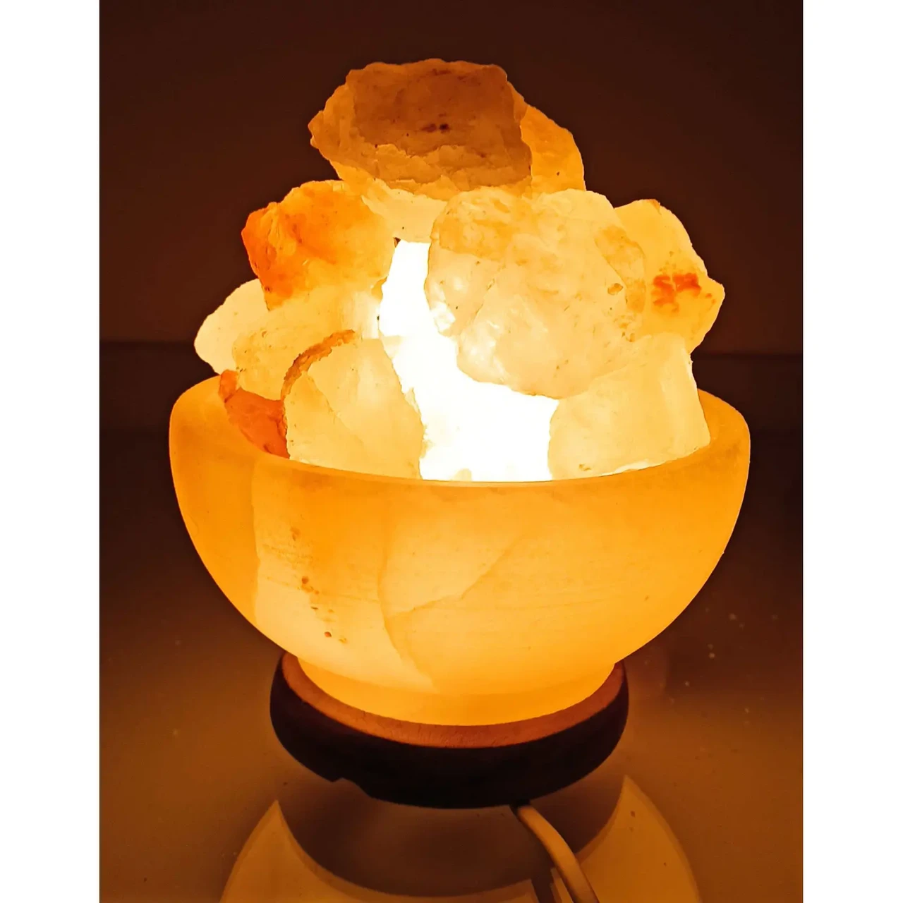 Соляная лампа чашка огня d-16,h-10 см - фото 3