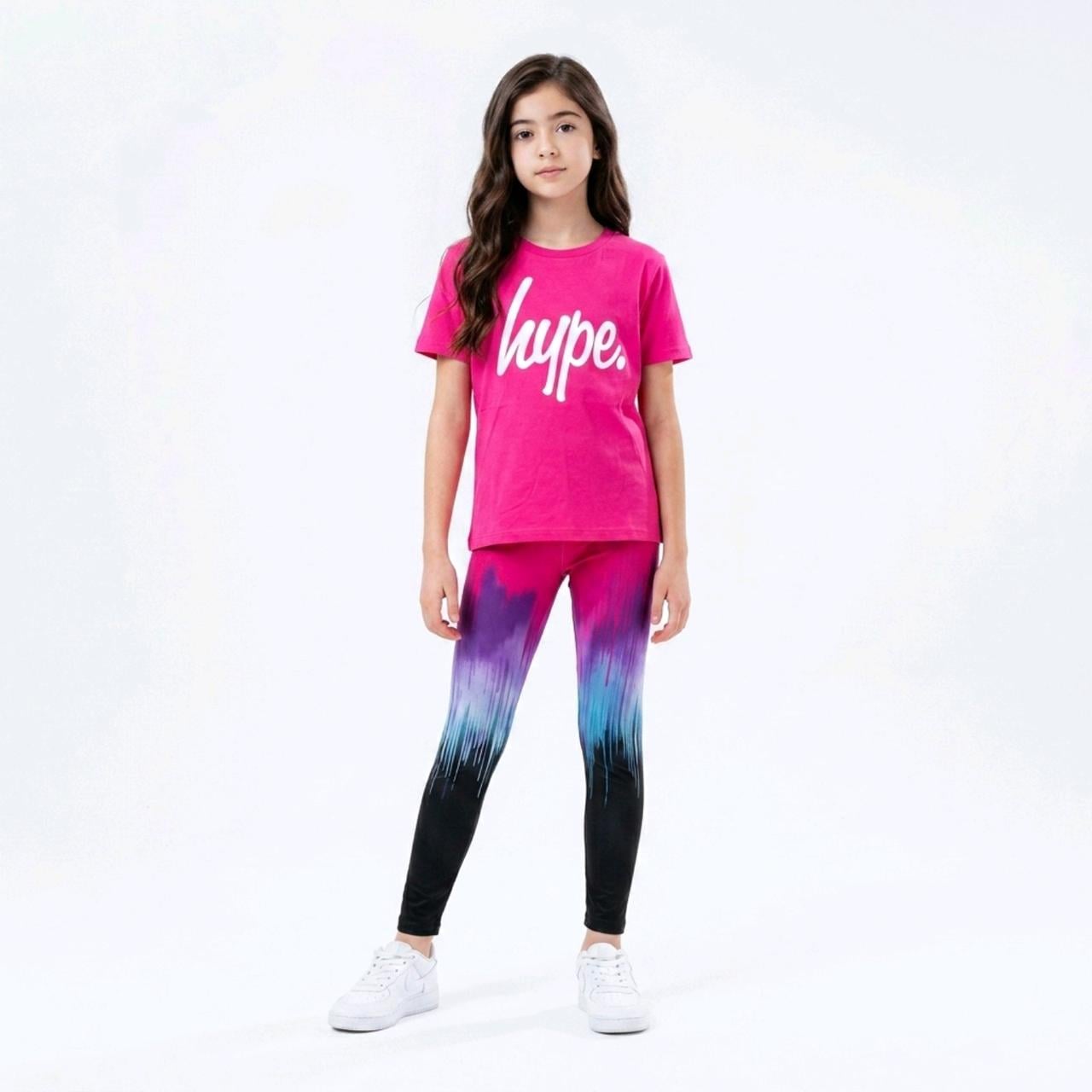 Костюм спортивний для дівчини лосини та футболка hype 152-158 см 13 р. (5057896920849)
