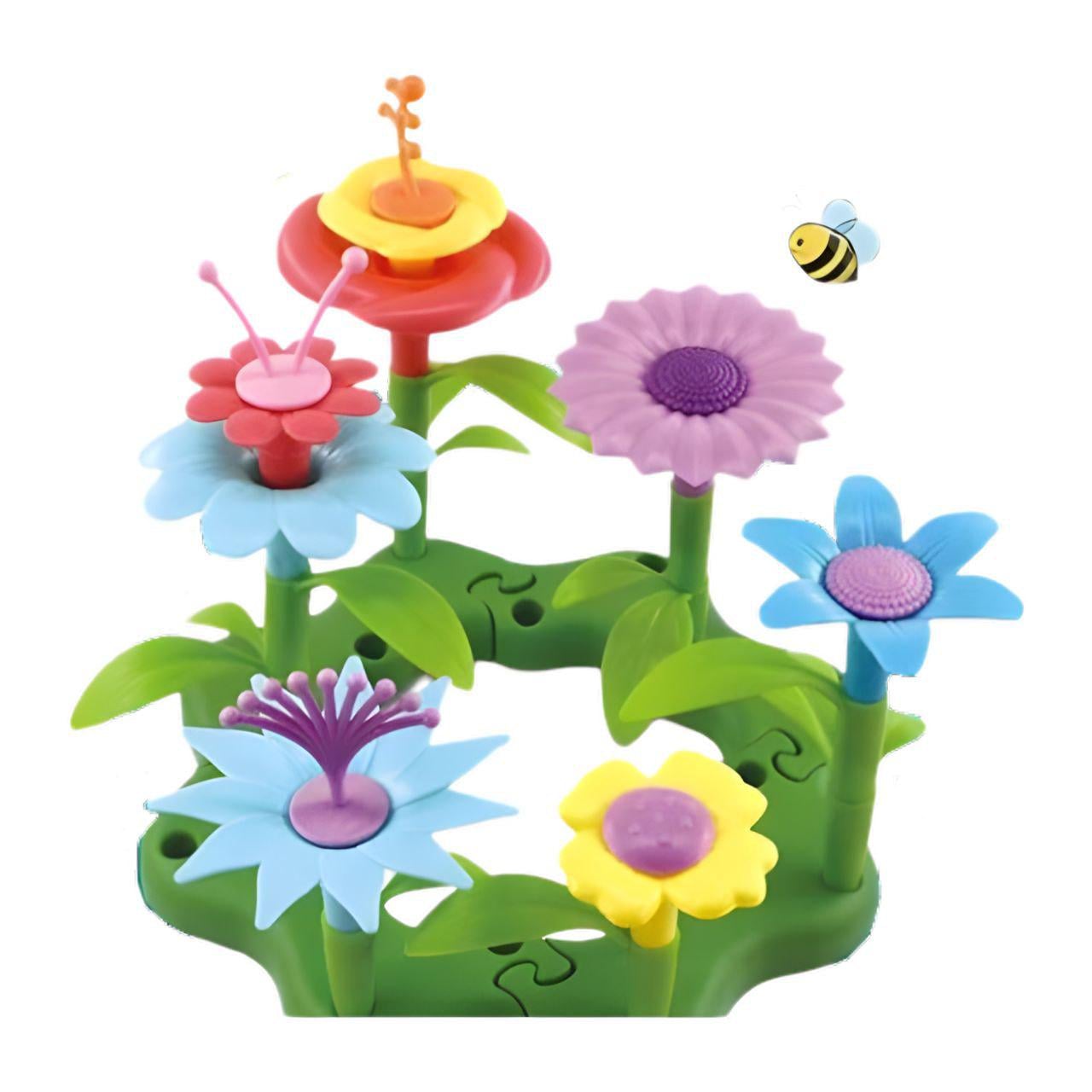 Конструктор для девочек B 6969 Цветочная оранжерея с извилистой основой 28 деталей