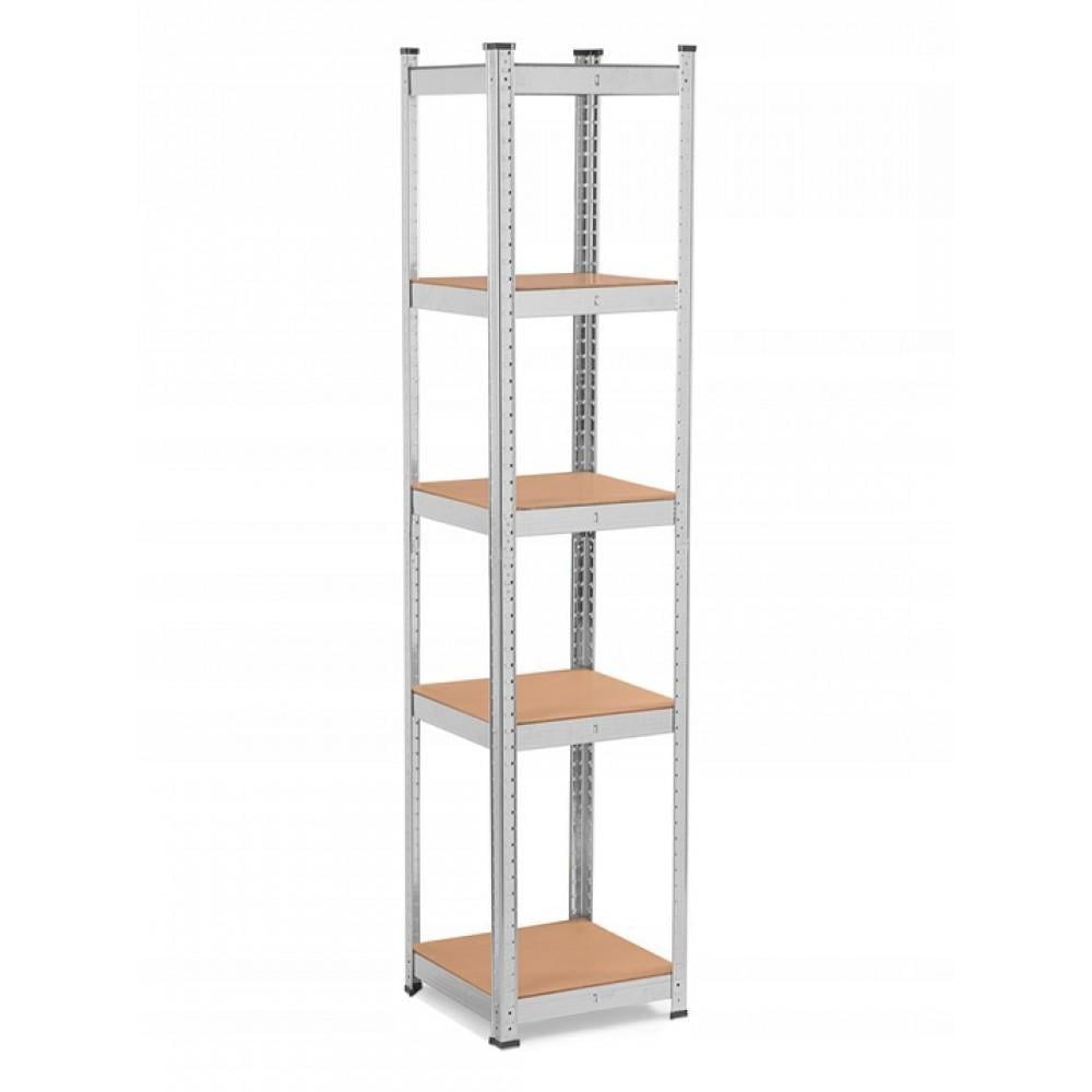 Стелаж металевий Siker G4040 розбірний на 5 полиць з МДФ 180х40х40 см Сірий (147-76-42401067)