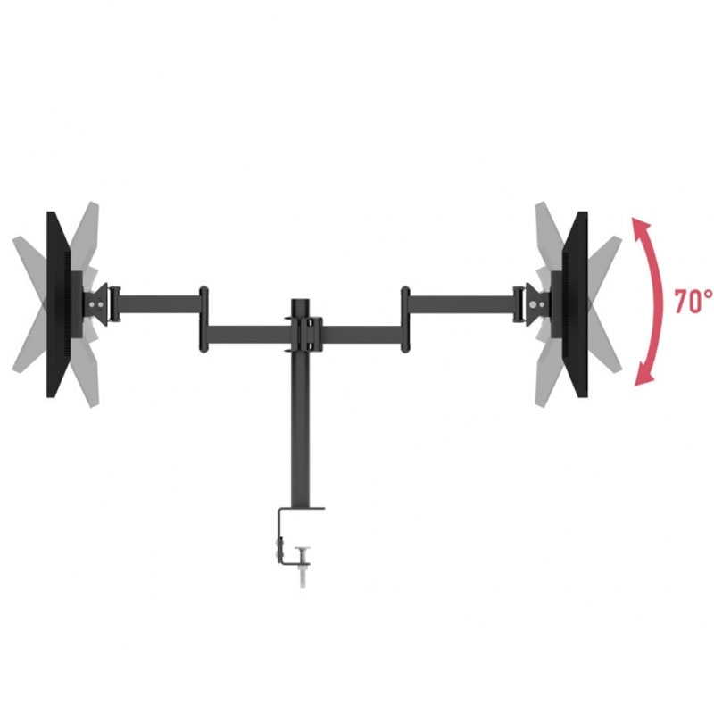 Кронштейн для монітора KSL DM32T настільний для двох моніторів 13-32" Чорний (22631579) - фото 5