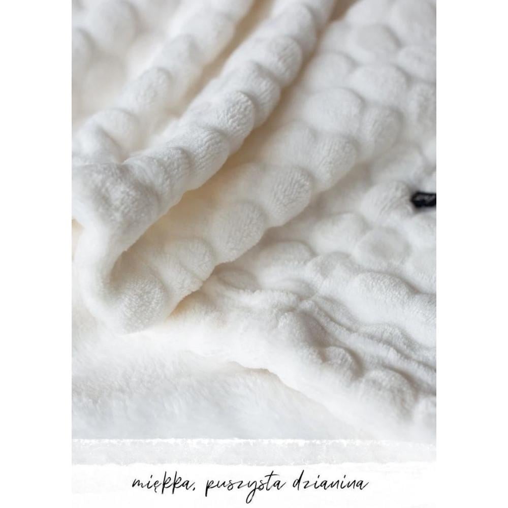 Халат женский KEY LGL 179 B23 с капюшоном и боковыми карманами плюшевый L/XL Белый (2417440559) - фото 5