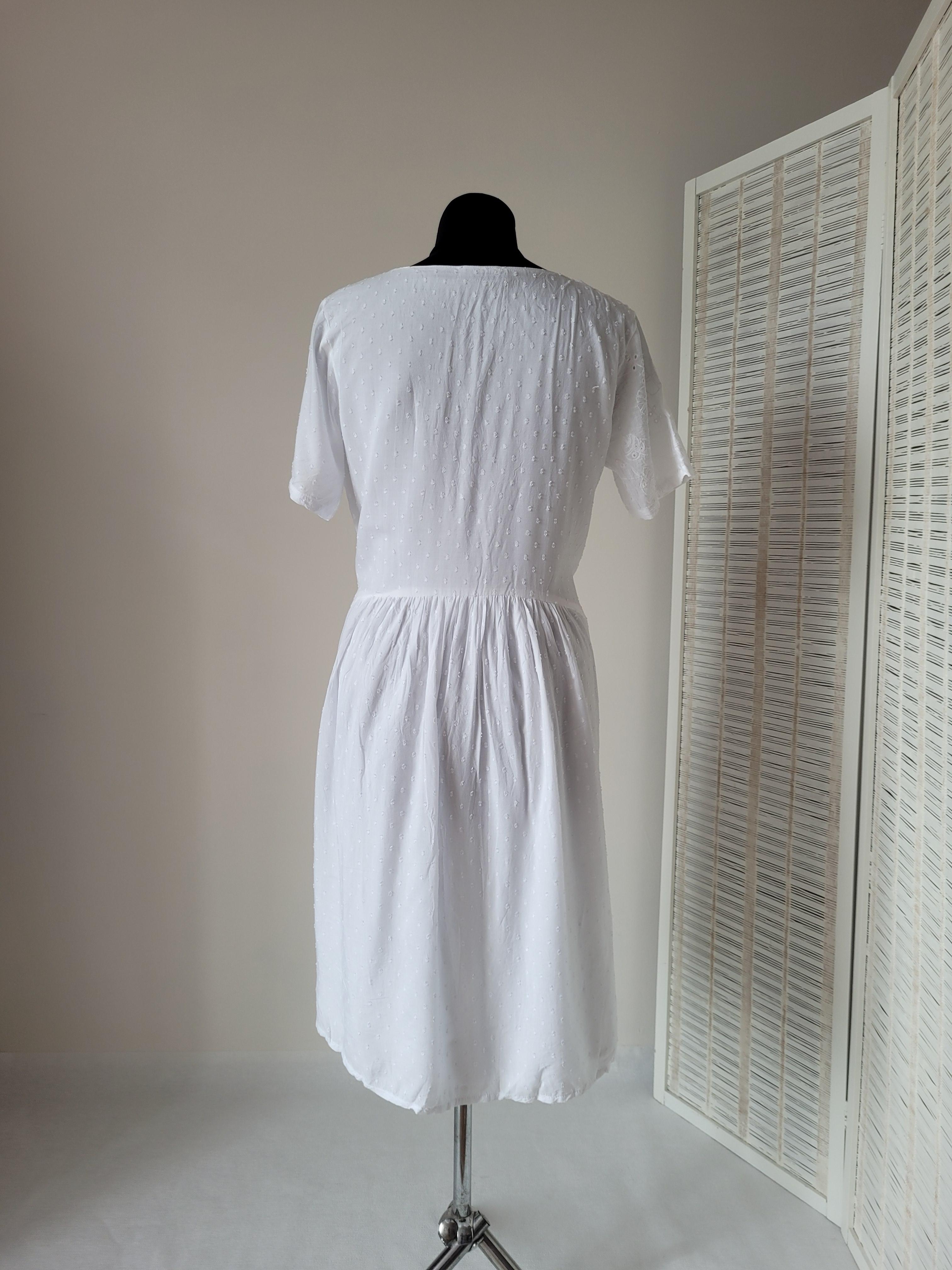 Платье женское летнее с вышивкой с подкладкой XXL Белый - фото 2 Платье женское летнее с вышивкой с подкладкой XXL Белый - фото 2