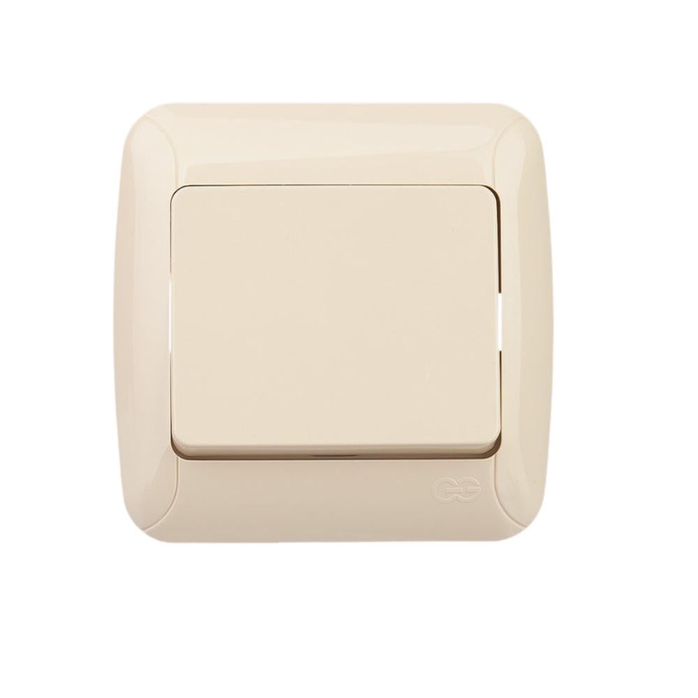 Вимикач 1-клавішний Gunsan Fantasy 1231200161101 Кремовий Вимикач 1-клавішний Gunsan Fantasy 1231200161101 Кремовий