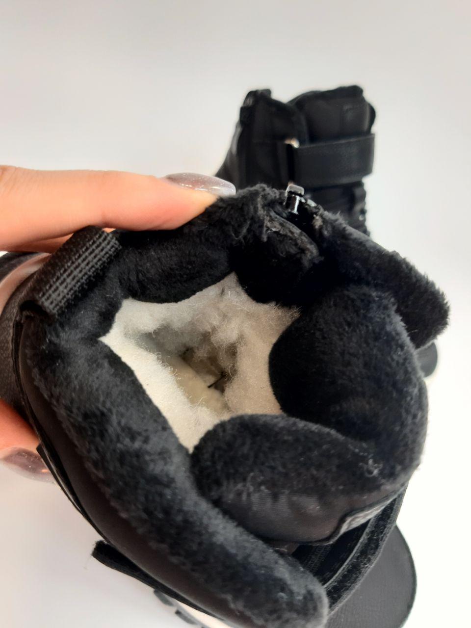 Черевики зимові Clibee для хлопчика р. 35 23,2 см Чорний (615 HС black) - фото 5