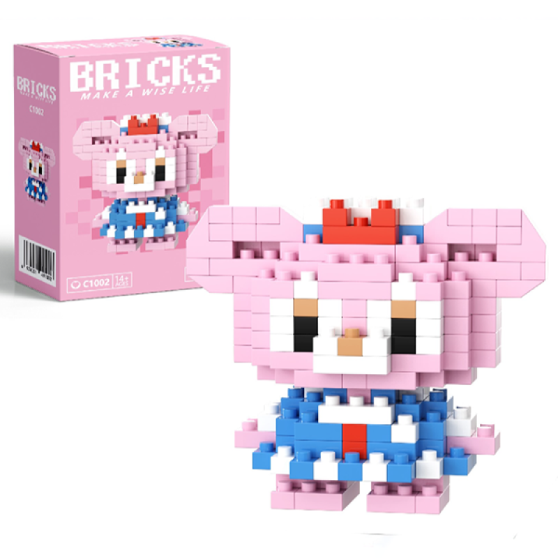 Конструктор фигурка BRICKS пиксели Мишка ShellieMay Duffy and Friends 184 деталей (C1002)
