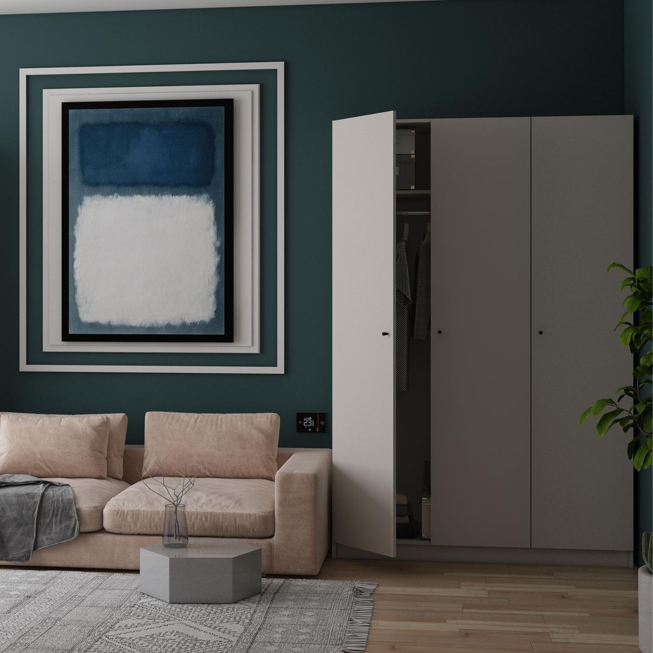 Шкаф для одежды Doros Промо 3ДСП 135х48х204 см Кашемир (80737669)