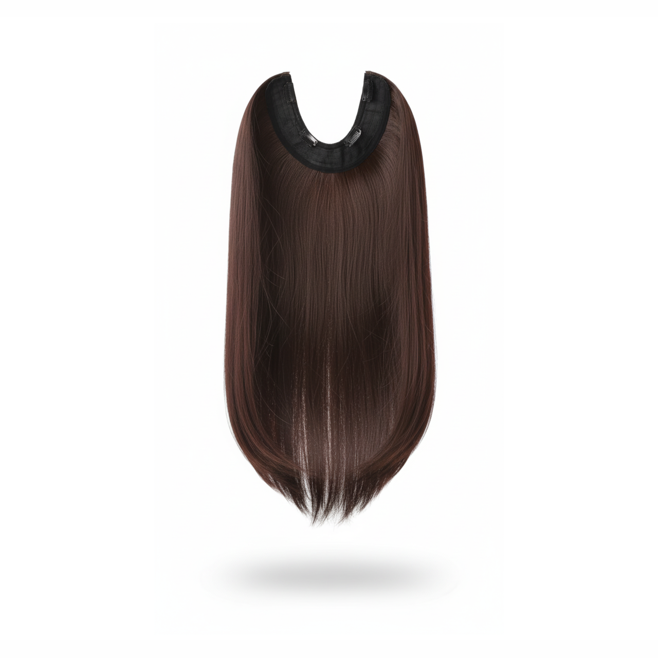 Волосы для создания дополнительного объема натуральноподобные на заколках 30,48 см Морозный каштан (2807613151)
