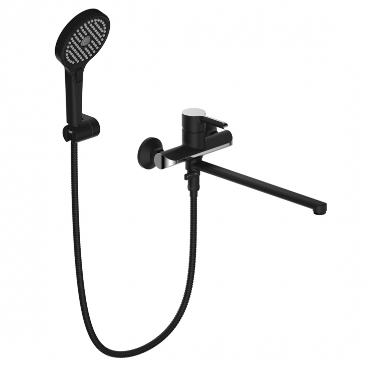 Смеситель для ванны Gappo G2203-6 Черный/Хром (1044882)