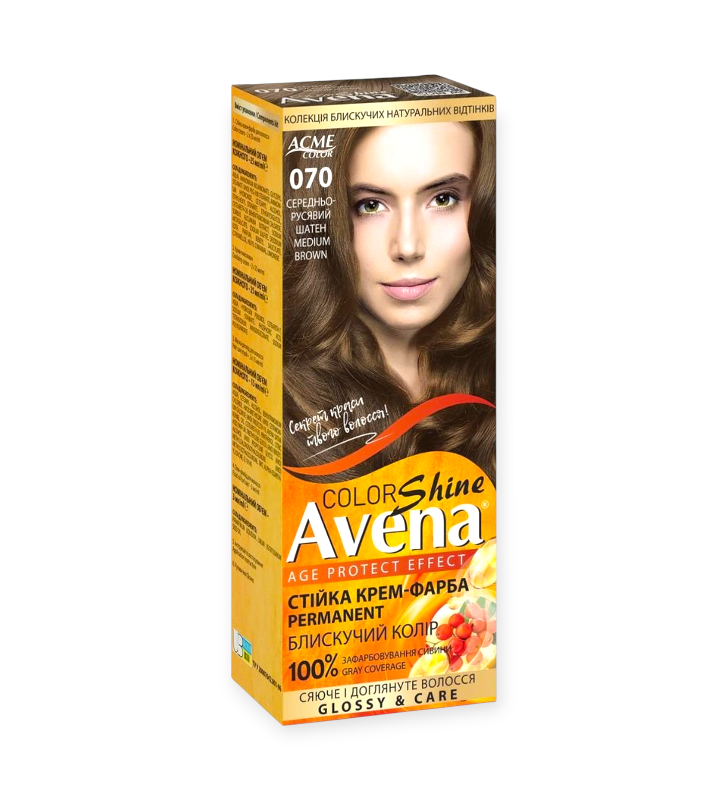 Стойкая крем-краска для волос Acme Color AVENA 070 Средне- русый шатен