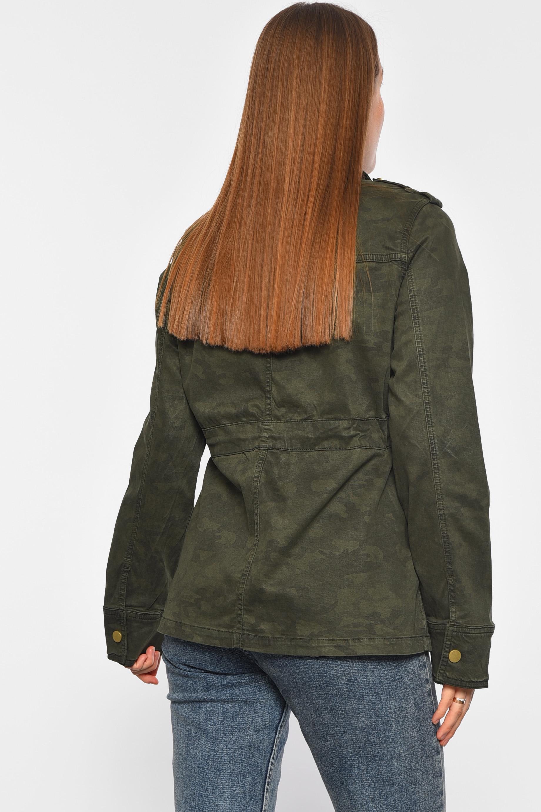 Джинсовка женская камуфляжная L Хаки (188074) - фото 3