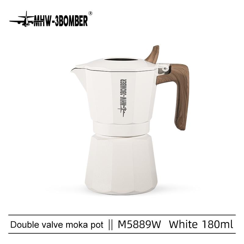 Гейзерная кофеварка с двойным клапаном MHW-3BOMBER Double Valve Moka Pot 180 мл White (M5889W) - фото 8 Гейзерная кофеварка с двойным клапаном MHW-3BOMBER Double Valve Moka Pot 180 мл White (M5889W) - фото 8