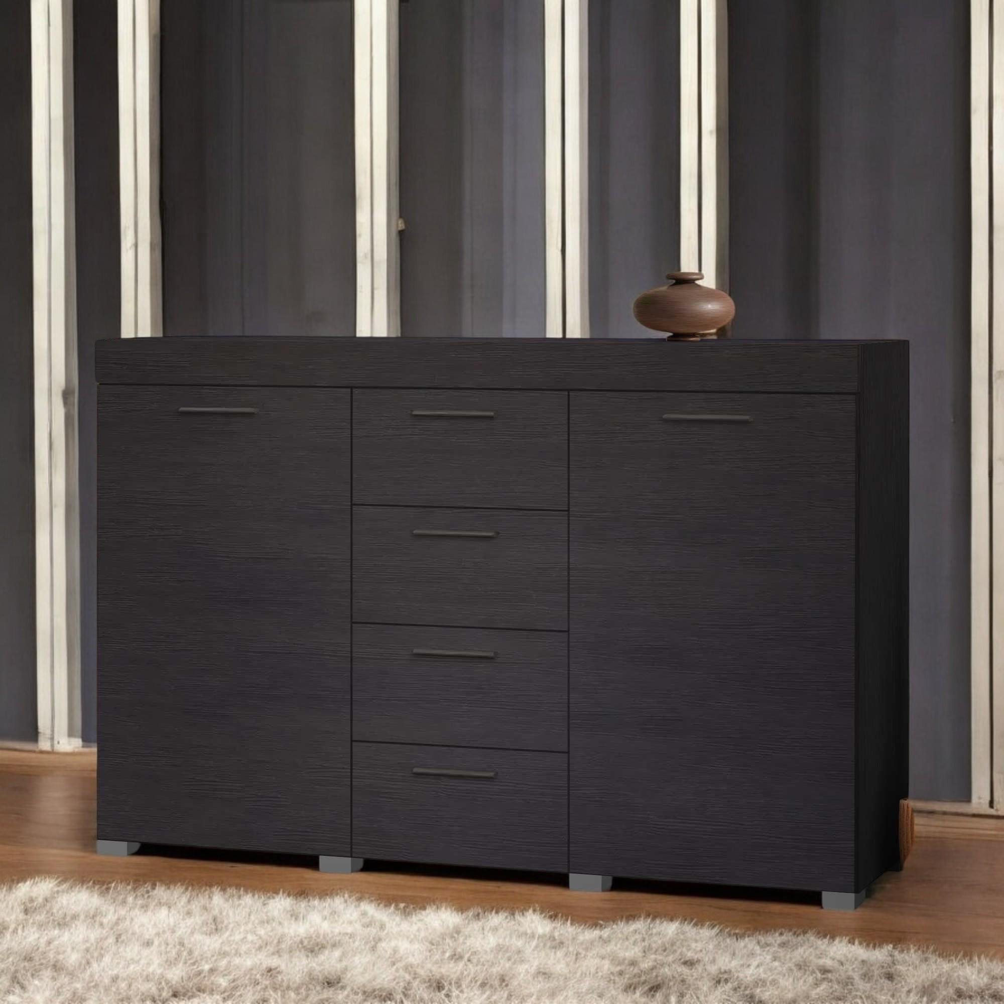 Комод з двома тумбами та висувними шухлядами Венге темний (О-7в)