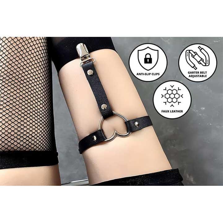 Підв'язки для панчіх на ноги із серцем 2 шт. (K001133) - фото 3