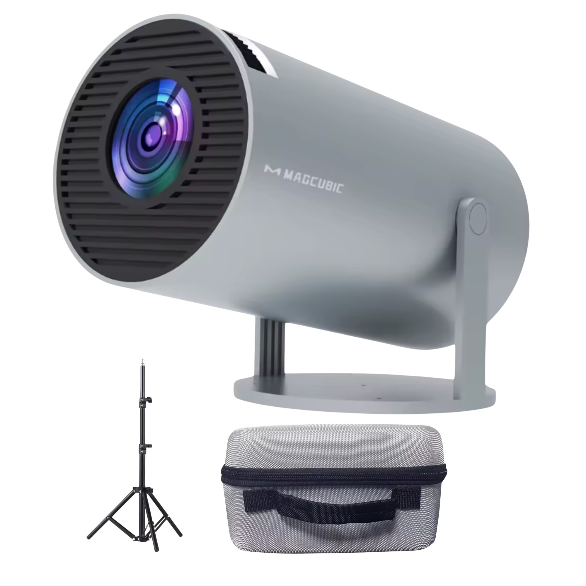 Комплект для домашнего кинотеатра проектор Magcubic HY300 PRO Grey/штатив 1,1 м/кейс для проектора (26408052)
