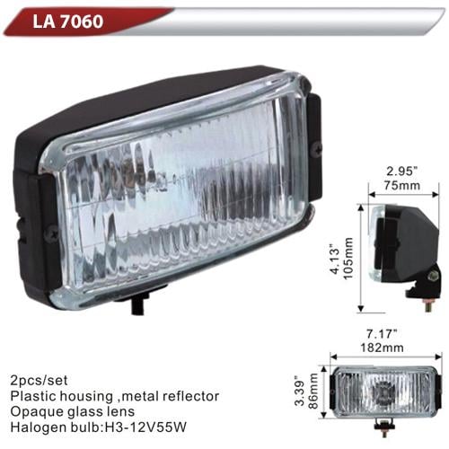 Фара додаткова DLAA 7060-W H3-12V-55W 182х86 мм (37905)
