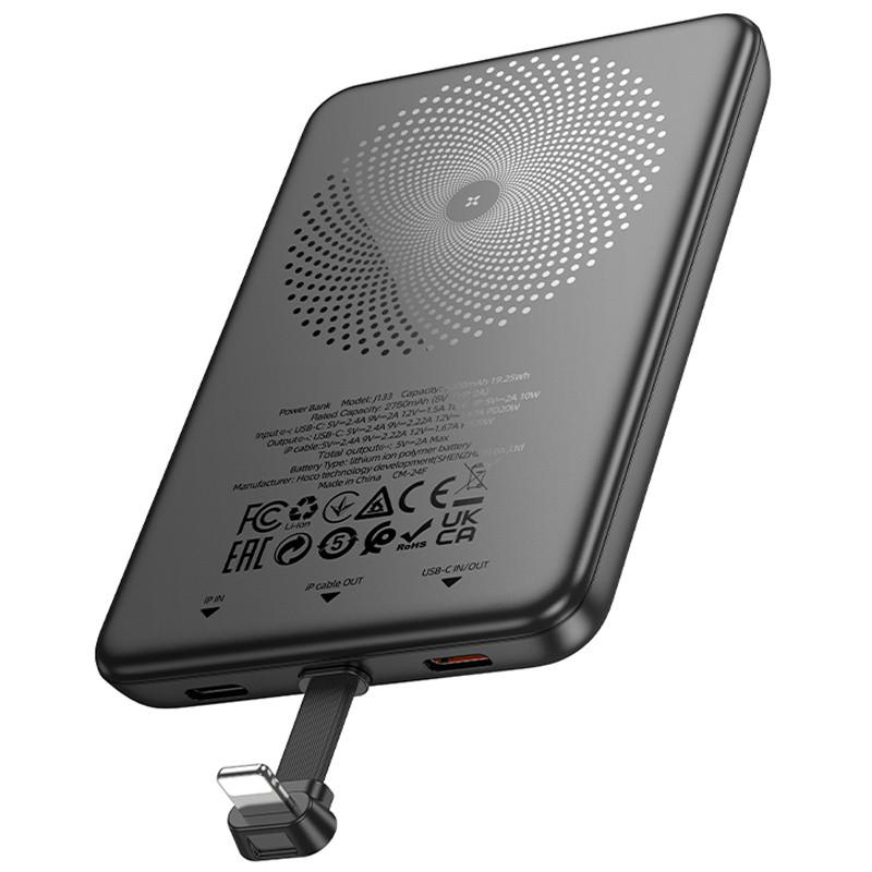 Повербанк Hoco J133 Triumph PD20W Lightning 5000 mAh Black (00000074189_1) - фото 4 Повербанк Hoco J133 Triumph PD20W Lightning 5000 mAh Black (00000074189_1) - фото 4