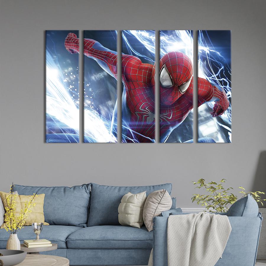 Картина модульная из 5 частей Spider-Man 155x95 см (674-51)