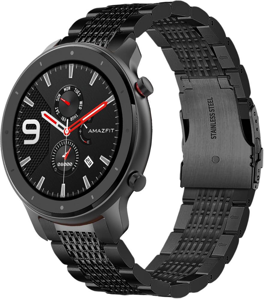 Ремешок металлический Gripix для Amazfit GTR 47 мм Black (42059-2B) Ремешок металлический Gripix для Amazfit GTR 47 мм Black (42059-2B)